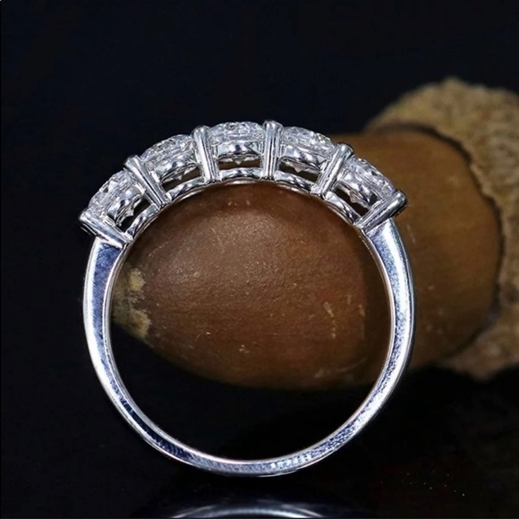 1.25 Carat Moissanite Diamond Wedding Band - Picture 4 of 7